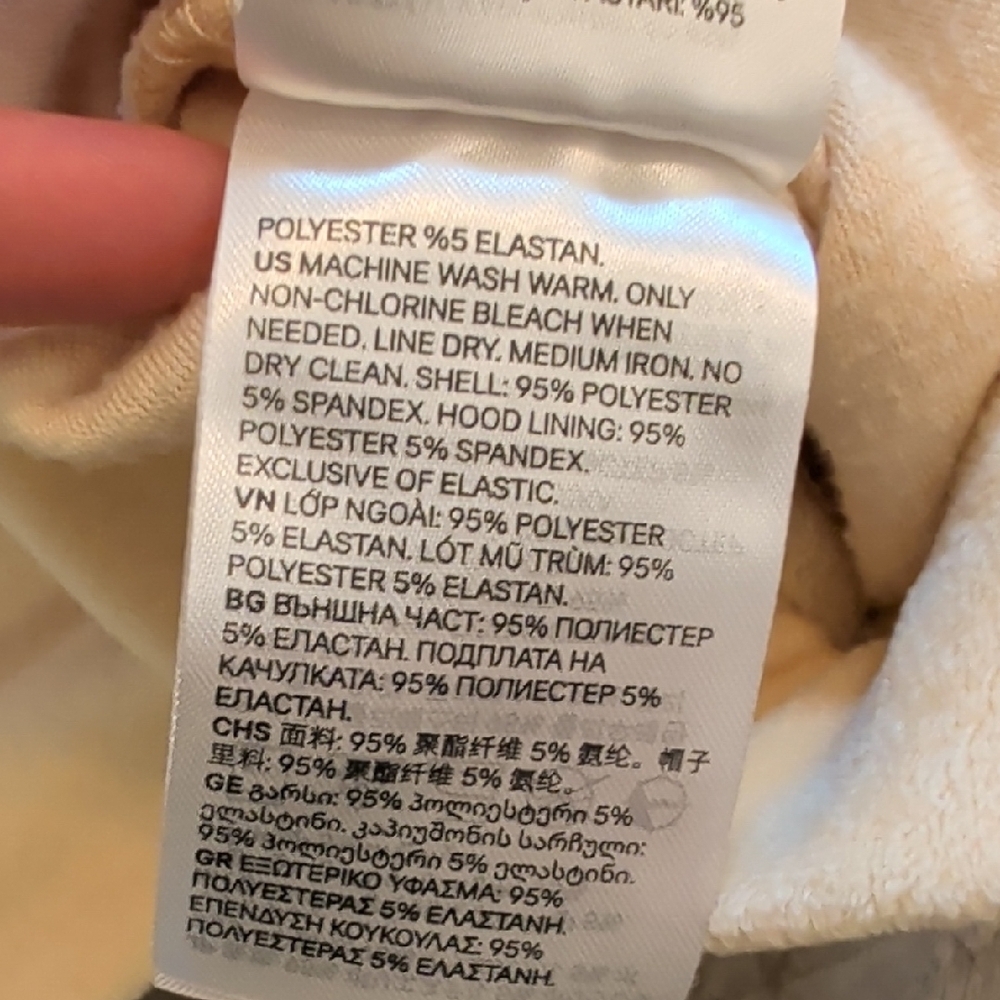 H&M Divided Cropped Velour Hoodie - Picture 6 of 8
